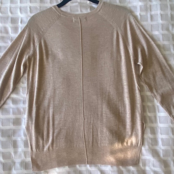 Zara Crew Neck Sweater Tan Excellent Condition - Picture 8 of 9